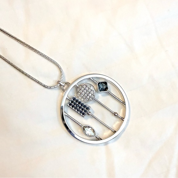 Statement Adjustable Necklace, Black and White Crystal from Touchstone, NIB - Picture 4 of 8